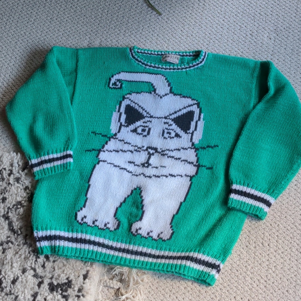 Vintage Cat Knit Sweater